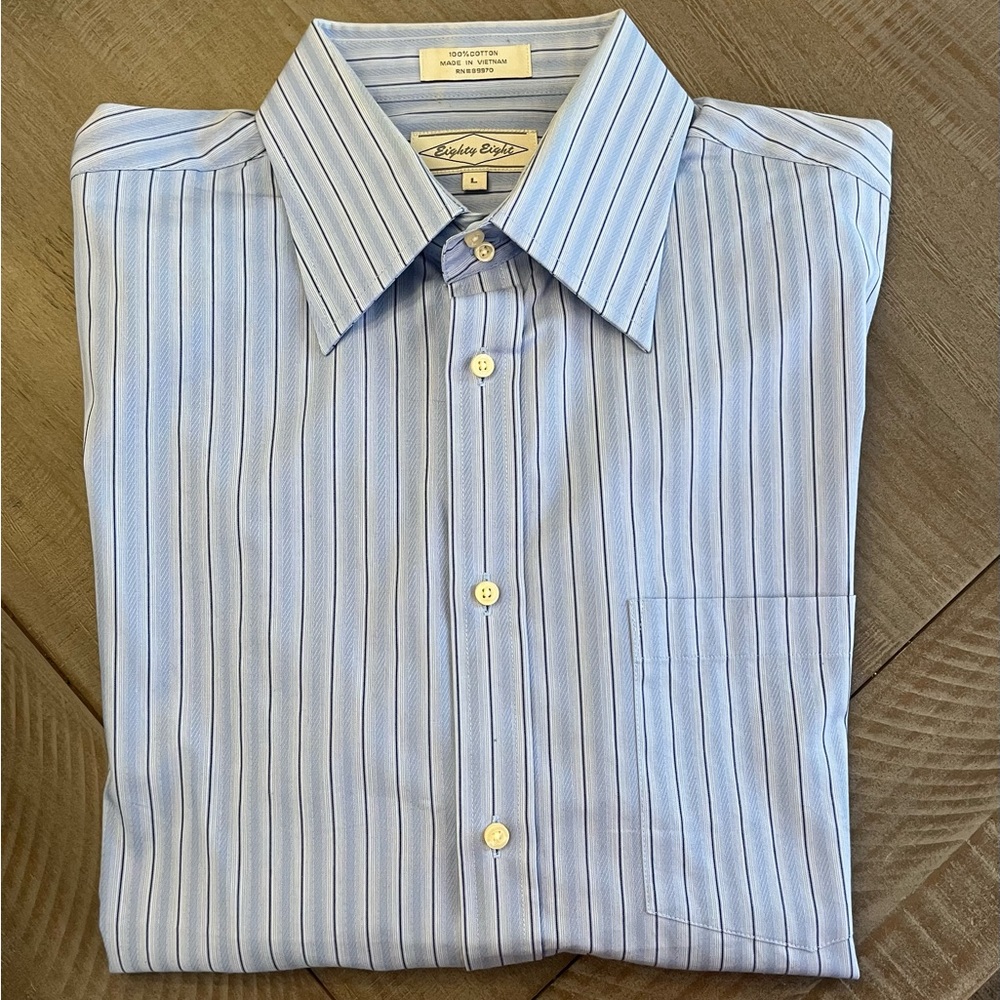 Blue Striped Dress Shirt